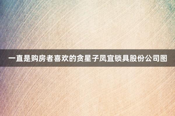 一直是购房者喜欢的贪星子凤宜锁具股份公司图